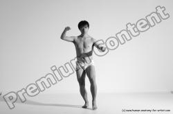 Underwear Martial art Man Asian Moving poses Average Short Black Dynamic poses Academic